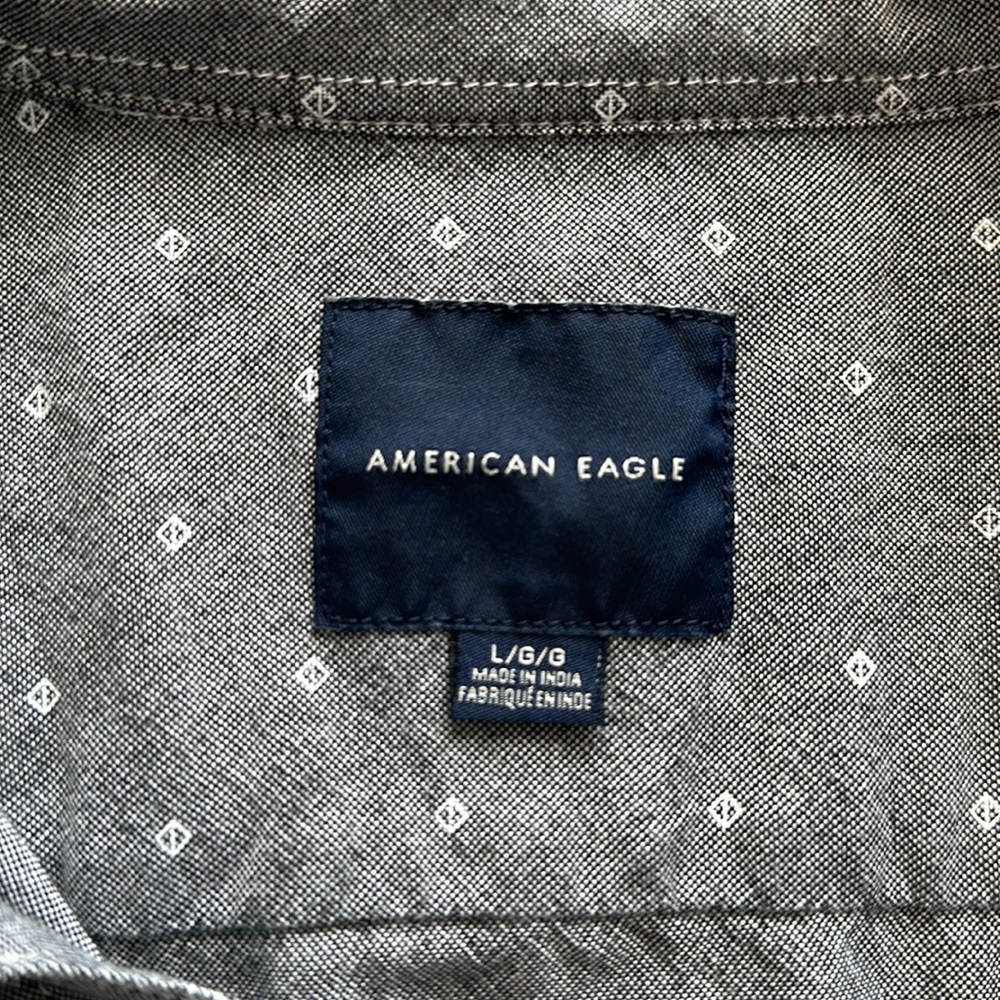 American Eagle Men's Patterned Button Down, Size … - image 3